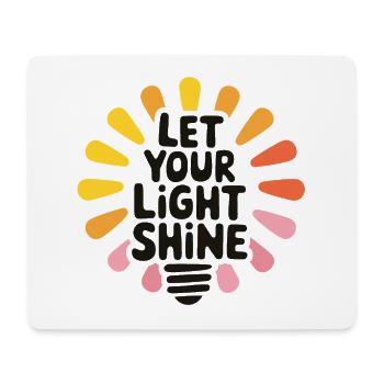 Let Your Light Shine – Leuchtende Glühbirne - Mousepad (Querformat) - Weiß - Vorne