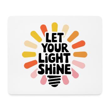 Let Your Light Shine – Leuchtende Glühbirne - Mousepad (Querformat) - Weiß - Vorne