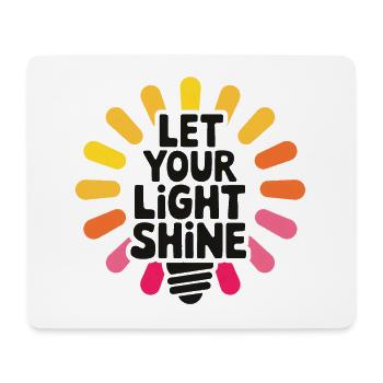 Let Your Light Shine – Leuchtende Glühbirne - Mousepad (Querformat) - Weiß - Vorne