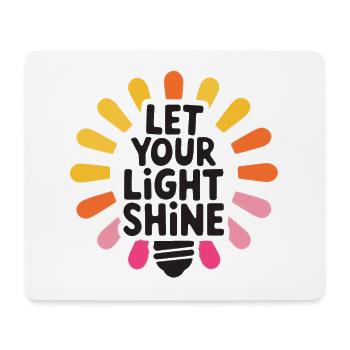 Let Your Light Shine – Leuchtende Glühbirne - Mousepad (Querformat) - Weiß - Vorne