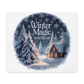 Winter Magic is in the Air – Winter Landscape - Mouse Pad (horizontal) - white - Front