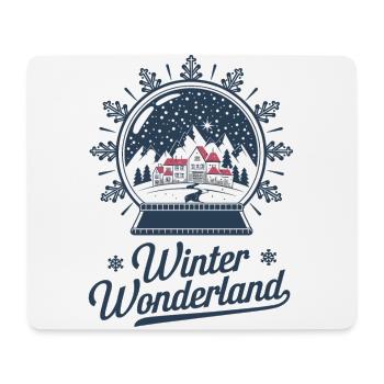 Winter Wonderland – Snow Globe with Village - Mouse Pad (horizontal) - white - Front