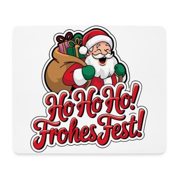 Santa Claus – Ho Ho Ho! Merry Christmas - Mouse Pad (horizontal) - white - Front
