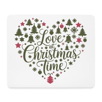 L’amour pour la période de Noël – au cœur des motifs - Tapis de souris (format paysage) - blanc - Devant