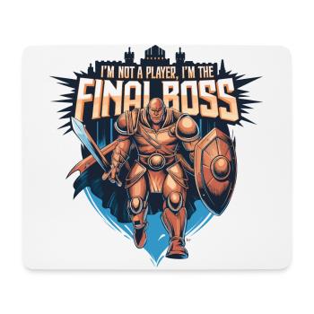 I'm the FinalBoss – Mächtiger Charakter - Mousepad (Querformat) - Weiß - Vorne