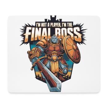 I'm the FinalBoss – Mächtiger Charakter - Mousepad (Querformat) - Weiß - Vorne