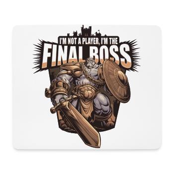 I'm the FinalBoss – Mächtiger Charakter - Mousepad (Querformat) - Weiß - Vorne