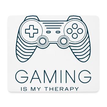 Gaming is my Therapy – Minimalist Controller - Mouse Pad (horizontal) - white - Front