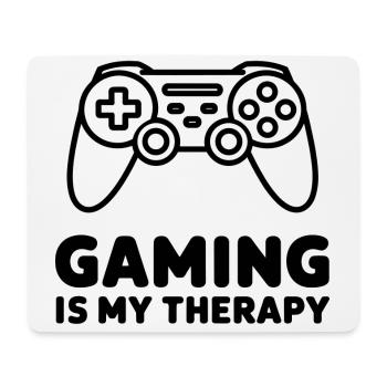 Gaming is my Therapy – Minimalist Controller - Mouse Pad (horizontal) - white - Front