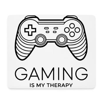 Gaming is my Therapy – Minimalist Controller - Mouse Pad (horizontal) - white - Front
