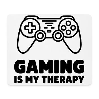 Gaming is my Therapy – Minimalist Controller - Mouse Pad (horizontal) - white - Front