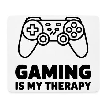 Gaming is my Therapy – Minimalist Controller - Mouse Pad (horizontal) - white - Front