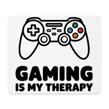 Gaming is my Therapy – Minimalist Controller - Mouse Pad (horizontal) - white - Front