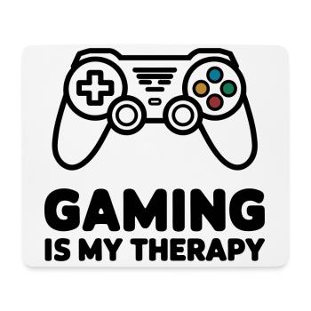 Gaming is my Therapy – Minimalist Controller - Mouse Pad (horizontal) - white - Front