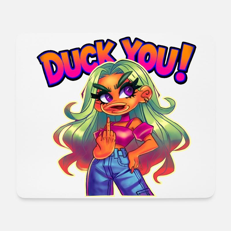 Duck You!! - Mouse Pad (horizontal) - white