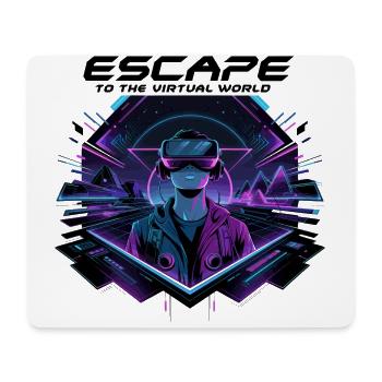 Escape to the Virtual World – Future VR-Design - Mousepad (Querformat) - Weiß - Vorne