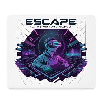 Escape to the Virtual World – Future VR-Design - Mousepad (Querformat) - Weiß - Vorne