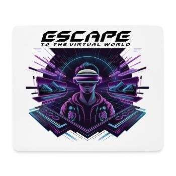 Escape to the Virtual World – Future VR-Design - Mousepad (Querformat) - Weiß - Vorne