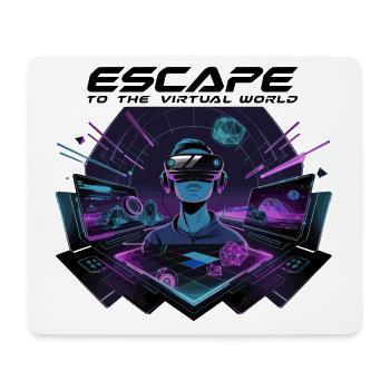 Escape to the Virtual World – Future VR-Design - Mousepad (Querformat) - Weiß - Vorne