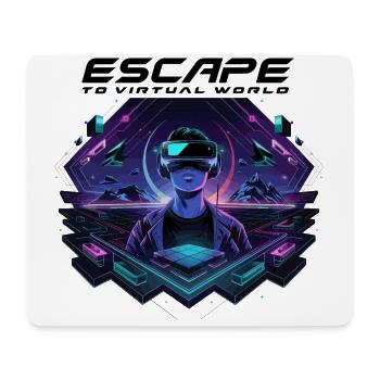 Escape to the Virtual World – Future VR-Design - Mousepad (Querformat) - Weiß - Vorne