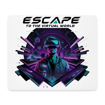 Escape to the Virtual World – Future VR-Design - Mousepad (Querformat) - Weiß - Vorne