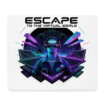 Escape to the Virtual World – Future VR-Design - Mousepad (Querformat) - Weiß - Vorne