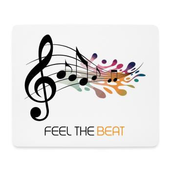 Feel the Beat – Abstrakter Notenschlüssel - Mousepad (Querformat) - Weiß - Vorne