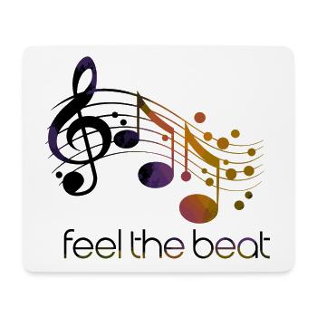Feel the Beat – Abstrakter Notenschlüssel - Mousepad (Querformat) - Weiß - Vorne