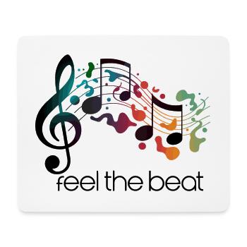 Feel the Beat – Abstrakter Notenschlüssel - Mousepad (Querformat) - Weiß - Vorne
