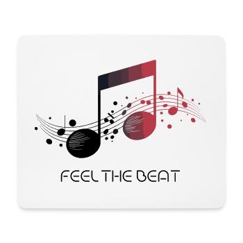 Feel the Beat – Abstrakter Notenschlüssel - Mousepad (Querformat) - Weiß - Vorne