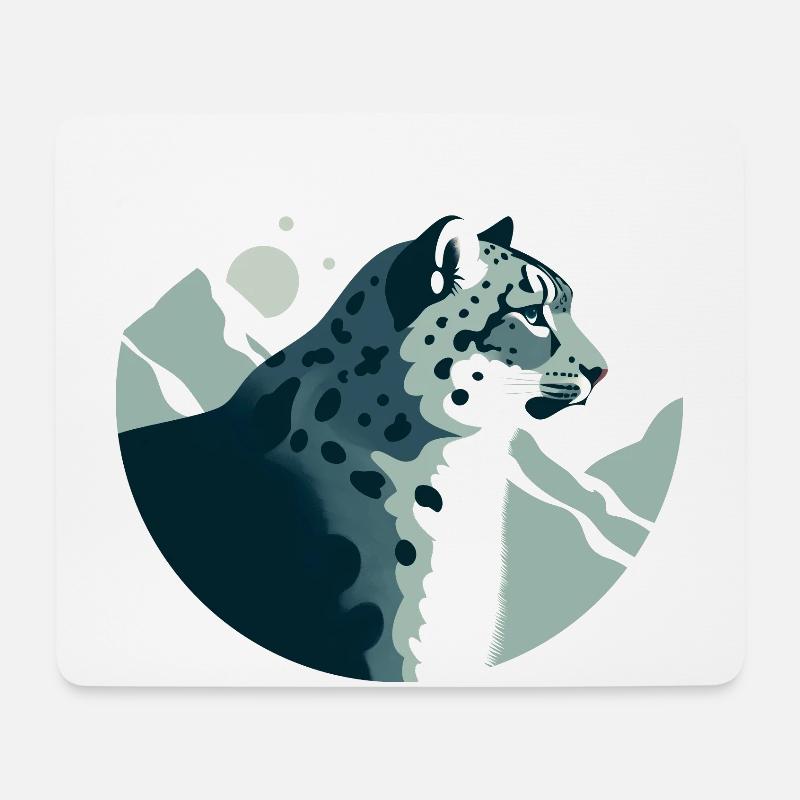 Snow leopard - Mouse Pad (horizontal) - white