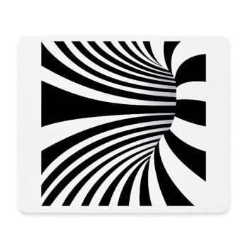 Hypnotic Black and White Art - Mouse Pad (horizontal) - white - Front