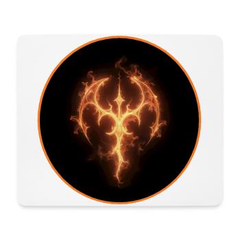 Symbole du bouclier anti-feu - Tapis de souris (format paysage) - blanc - Devant