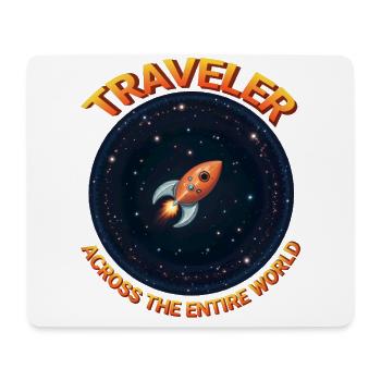 Reisende auf der ganzen Welt - Mousepad (Querformat) - Weiß - Vorne