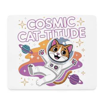 Chat Cosmique – Pouvoir Intergalactique du Chat - Tapis de souris (format paysage) - blanc - Devant