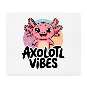 Axolotl Vibes – Süßes Salamander Cartoon - Mousepad (Querformat) - Weiß - Vorne