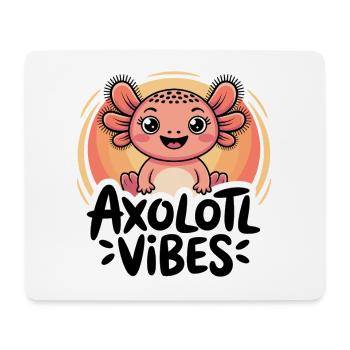 Axolotl Vibes – Süßes Salamander Cartoon - Mousepad (Querformat) - Weiß - Vorne