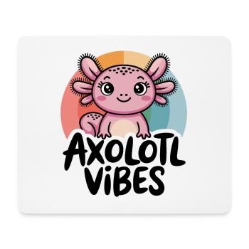 Axolotl Vibes – Süßes Salamander Cartoon - Mousepad (Querformat) - Weiß - Vorne