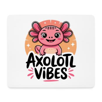 Axolotl Vibes – Süßes Salamander Cartoon - Mousepad (Querformat) - Weiß - Vorne