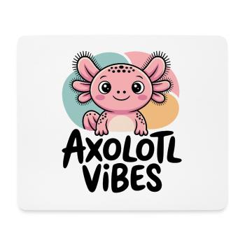 Axolotl Vibes – Süßes Salamander Cartoon - Mousepad (Querformat) - Weiß - Vorne