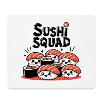 Sushi Squad – L’équipe Kawaii Nigiri - Tapis de souris (format paysage) - blanc - Devant