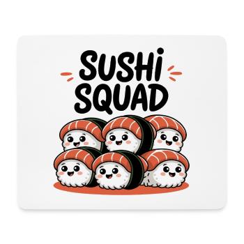 Sushi Squad – L’équipe Kawaii Nigiri - Tapis de souris (format paysage) - blanc - Devant