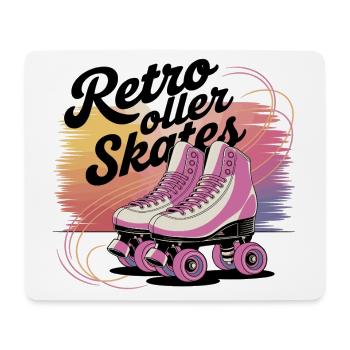 Retro Roller Skates – 80s Vibes - Mousepad (Querformat) - Weiß - Vorne