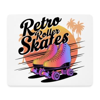 Retro Roller Skates – 80s Vibes - Mousepad (Querformat) - Weiß - Vorne