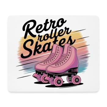 Retro Roller Skates – 80s Vibes - Mousepad (Querformat) - Weiß - Vorne