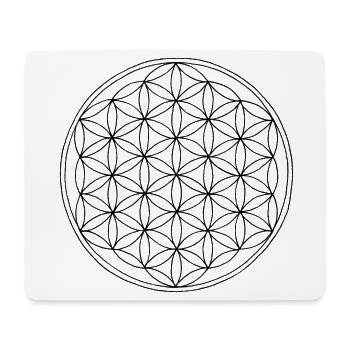 Mandala Nr 11 Lebensblume - Mousepad (Querformat) - Weiß - Vorne