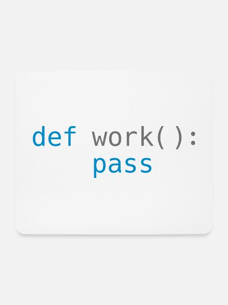 Python pass work - Mousepad (Querformat) - Weiß