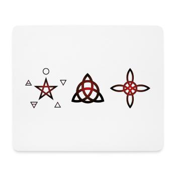 Wiccan Symbols - Mystic Art - Mouse Pad (horizontal) - white - Front