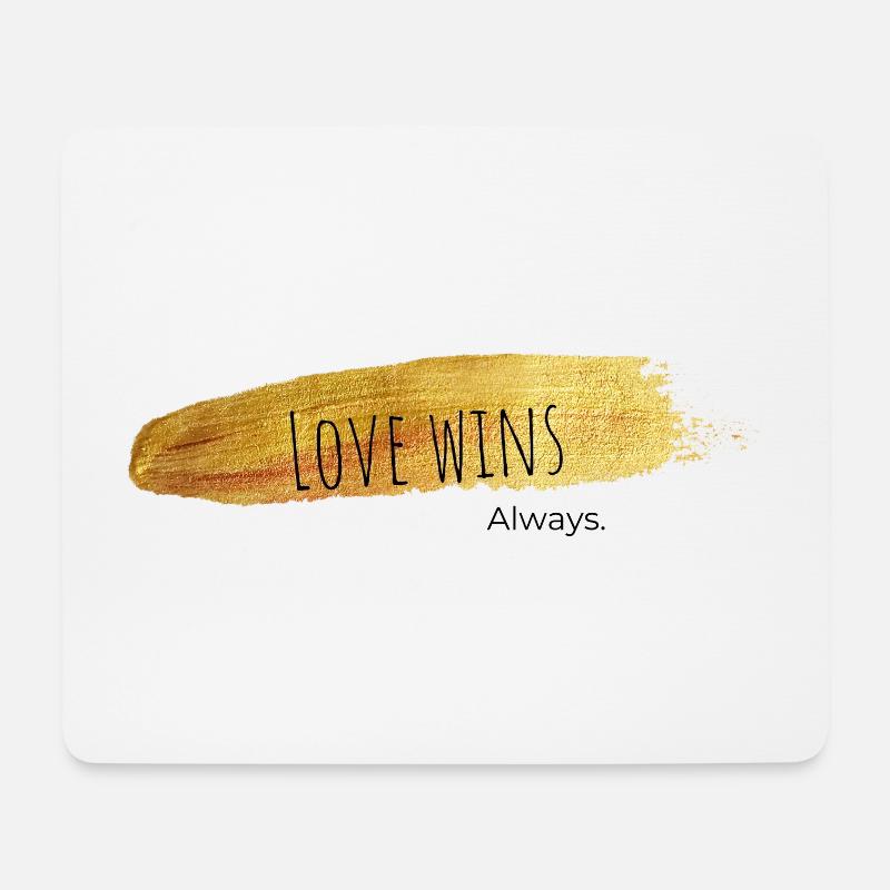 Love Always Wins - Mousepad (Querformat) - Weiß