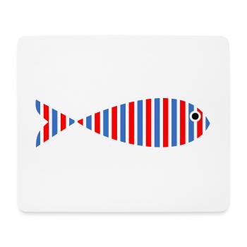 POISSON. SARDINE. POISSON D'AVRIL. MER. OCÉAN - Tapis de souris (format paysage) - blanc - Devant
